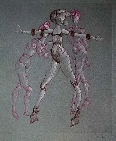 Gravura Fini - Scène de danse