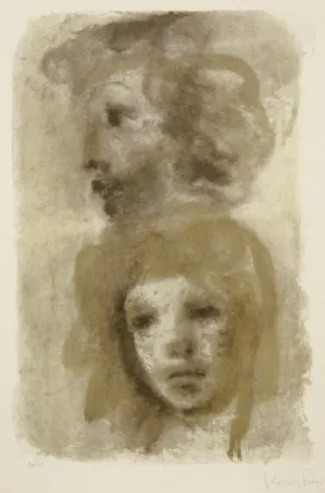 Litografia Fini - Untitled (two portraits)