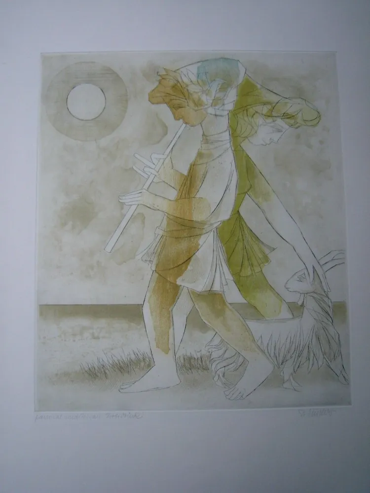 Água-Forte E Água-Tinta Finsterer - Pastoral-mediterran I