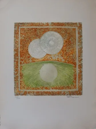 Água-Forte E Água-Tinta Fiorini - Abstraction aux deux soleils