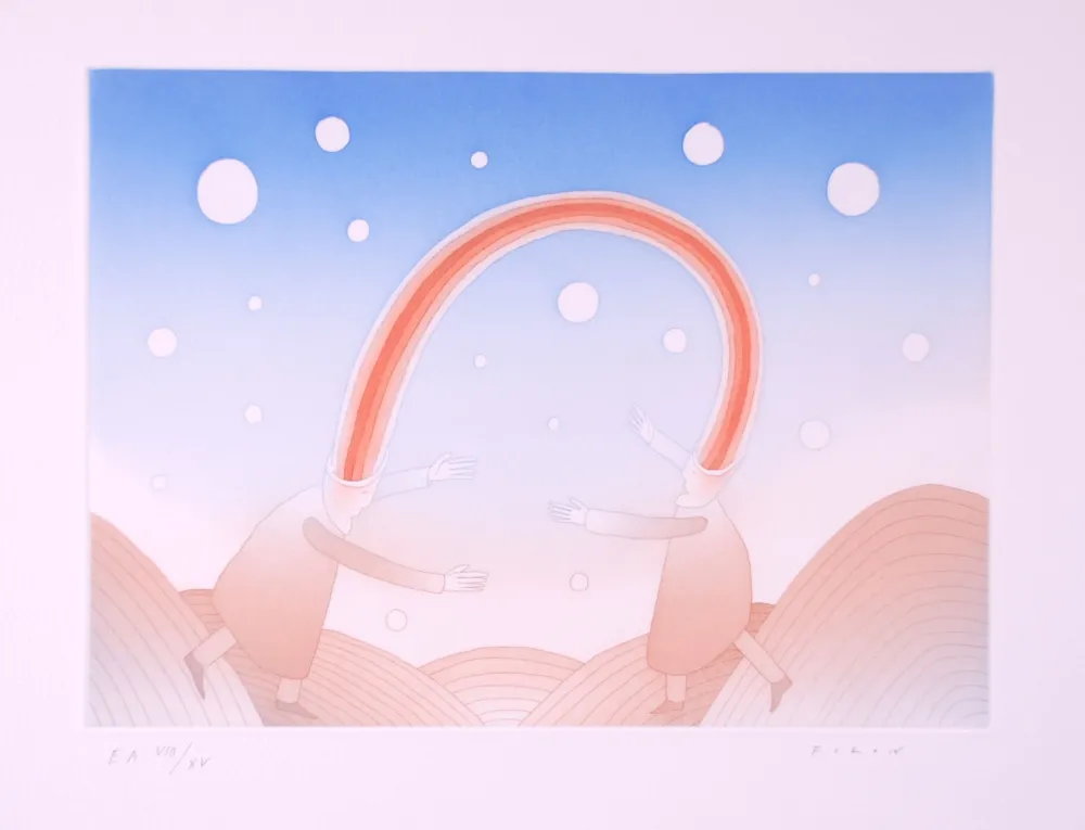 Água-Forte E Água-Tinta Folon - La Rencontre - The Meeting