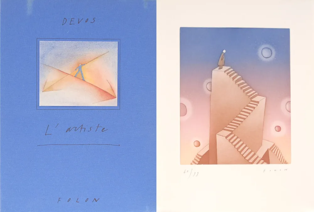 Livro Ilustrado Folon - L'Artiste Folon - Devos