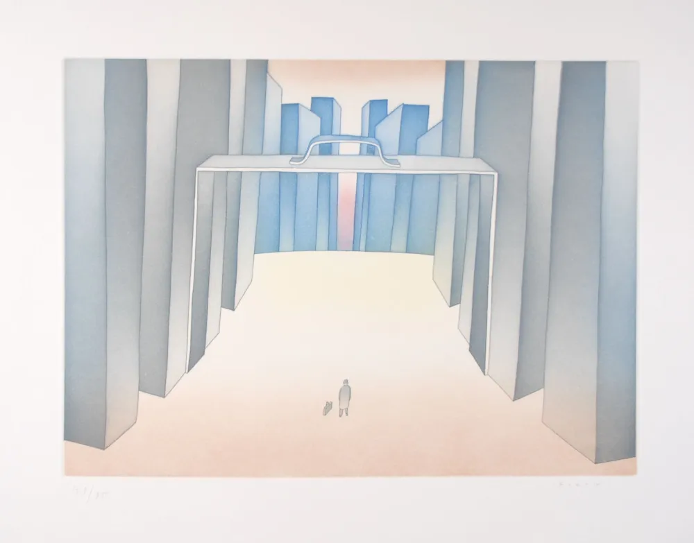 Água-Forte E Água-Tinta Folon - Lointains un Homme (suite Lointains)