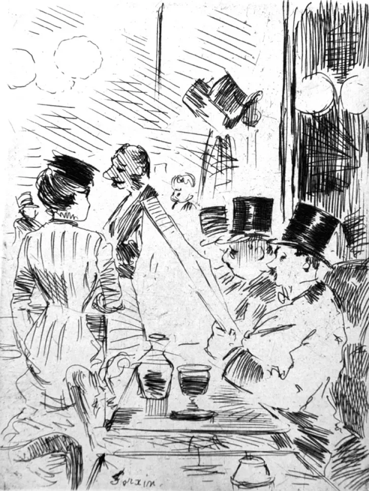 Água-Forte Forain - Le cafè de la nouvelle Athènes