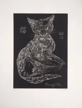 Gravura Foujita - Chat