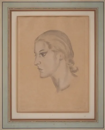 Água-Forte Foujita - Femme de profil