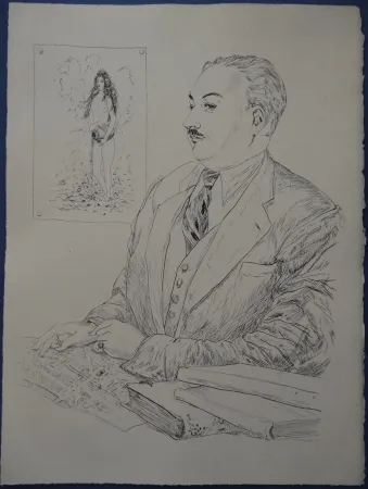 Água-Forte Foujita - Rivière enchantée - Héron de Villefosse