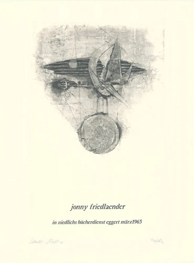 Água-Forte E Água-Tinta Friedlaender - Jonny Friedlaender in niedlichs bücherdienst eggert märz 1965