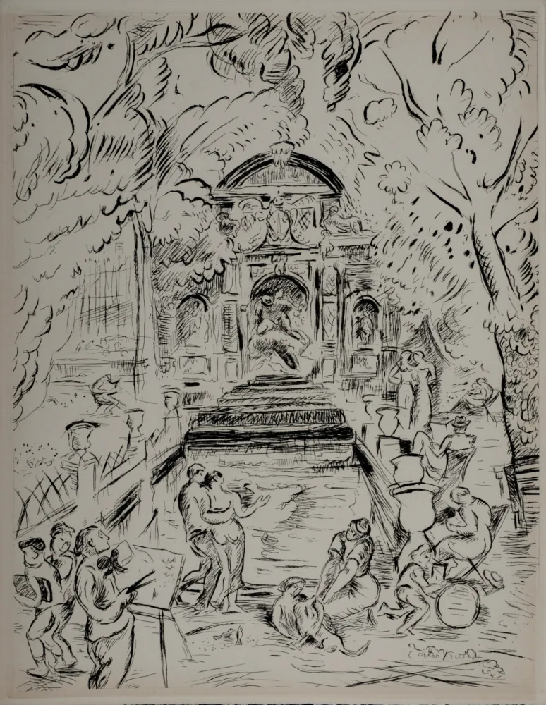 Gravura Friesz - Paris 1937 : Quartier Latin, 1937