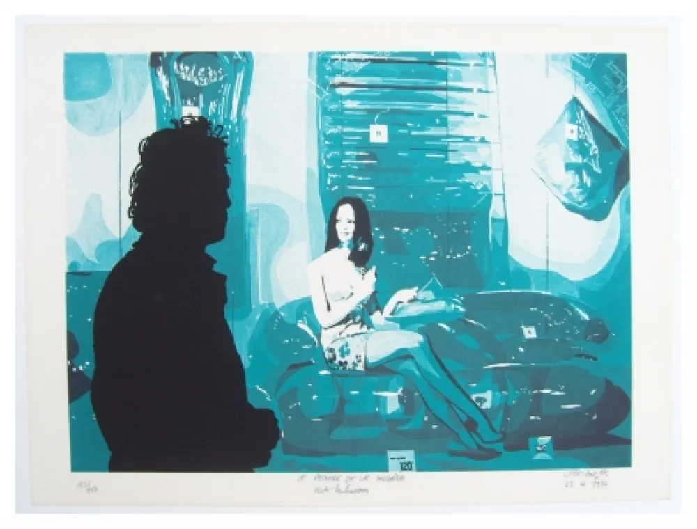 Litografia Fromanger - Le peintre et le modèle