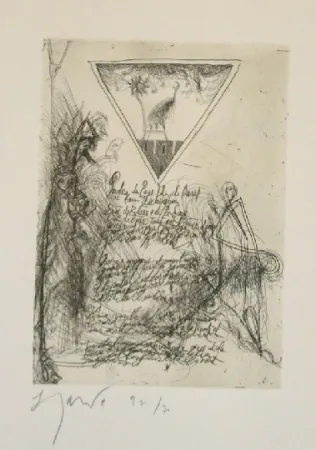 Água-Forte E Água-Tinta Garouste - Sans titre