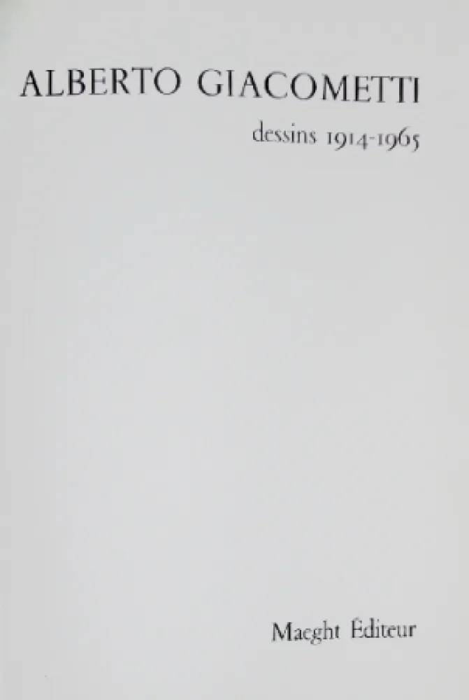 Livro Ilustrado Giacometti - Alberto Giacometti, dessins 1914-1915