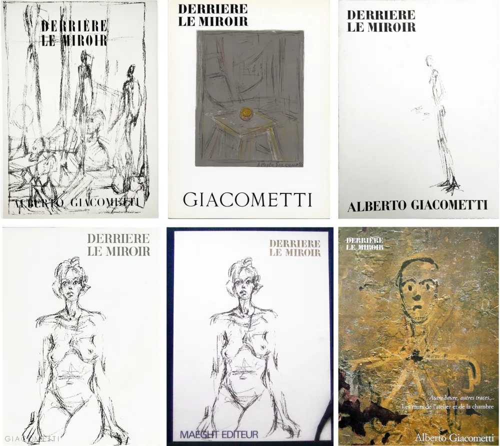 Livro Ilustrado Giacometti - DERRIÈRE LE MIROIR. COLLECTION COMPLÈTE DES NUMÉROS CONSACRÉS À ALBERTO GIACOMETTI (Avec 23 lithographies)