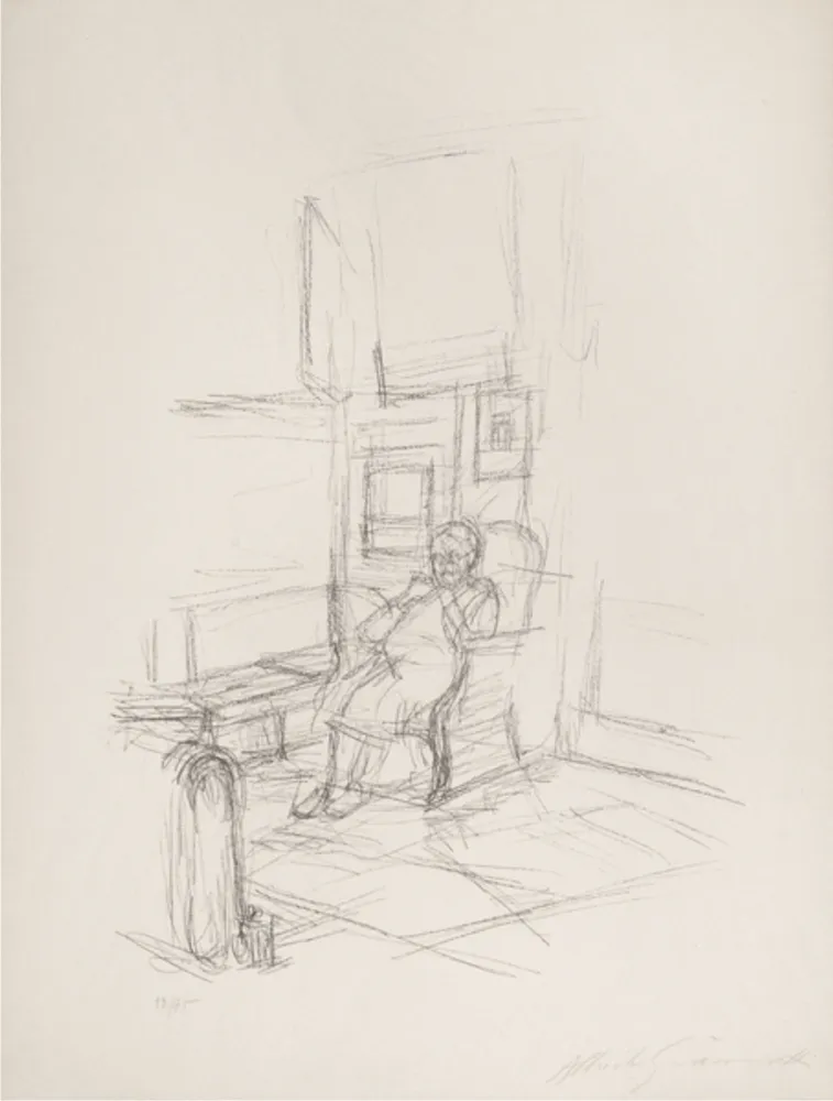 Litografia Giacometti - The artist's mother sitting in front of the stove