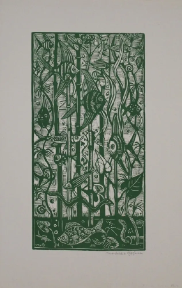 Xilogravura Gosen (Von) - Aquarium