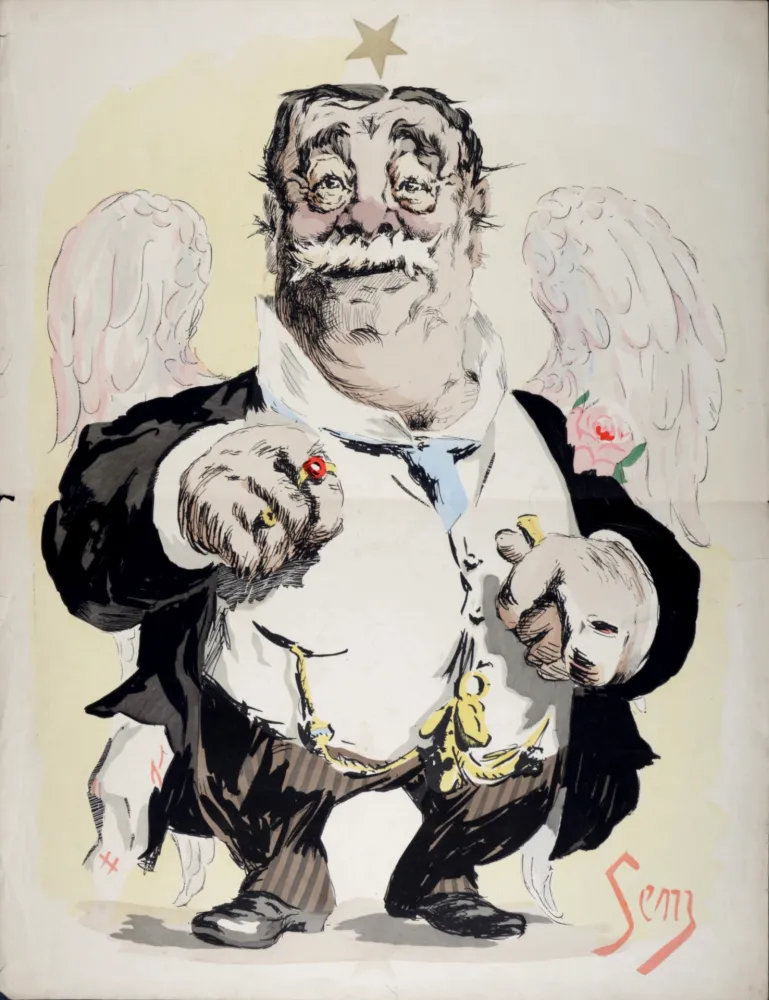 Litografia Goursat - Caricature, c. 1890-1920