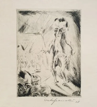 Gravura Gramatté - Szene im Café mit den Krüppeln (Scene in the café with the cripples)