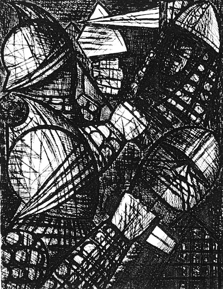 Água-Forte Gromaire - Le combat