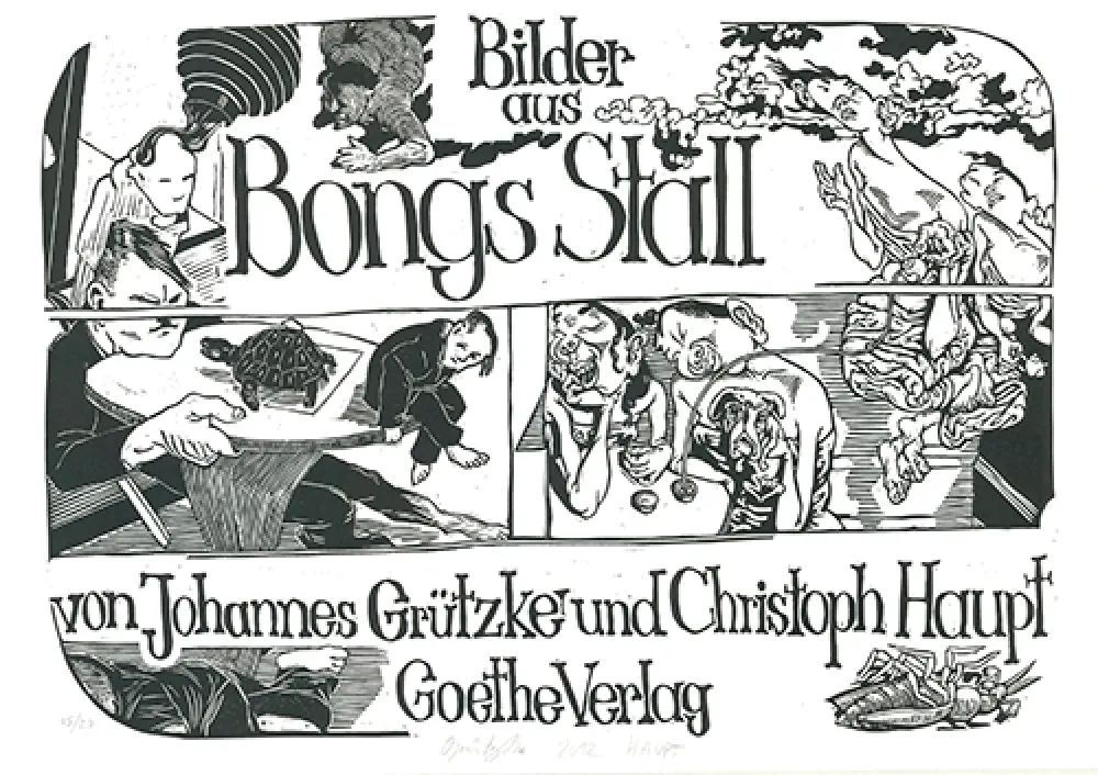 Linogravura Grützke - Bilder aus Bongs Stall