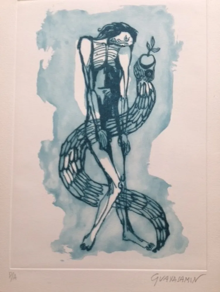 Água-Forte Guayasamin - Serpiente del Paraíso