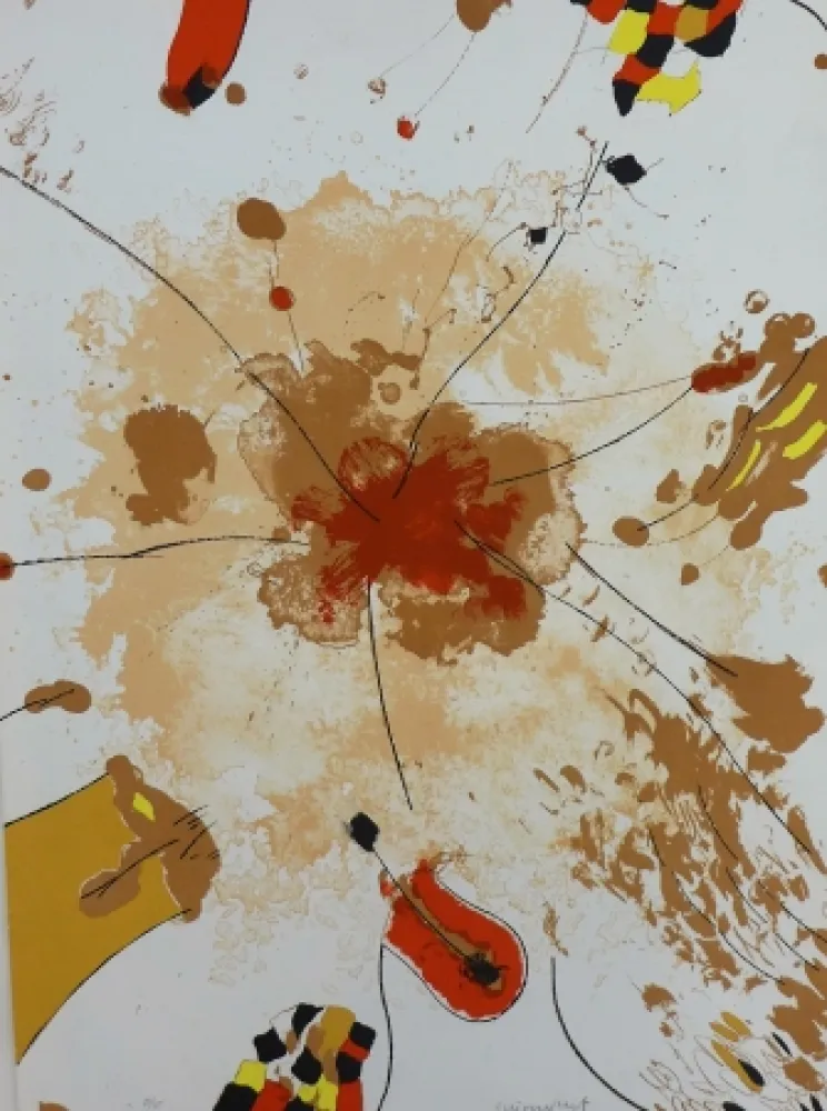 Litografia Guinovart - Com la roda