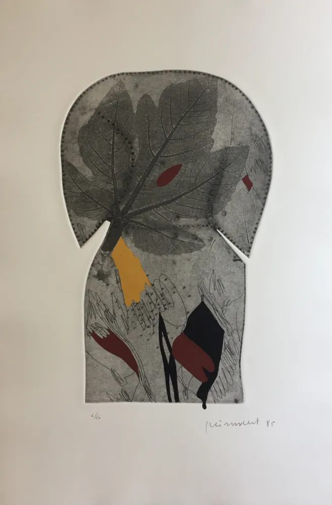 Gravura Guinovart - Fulles 4