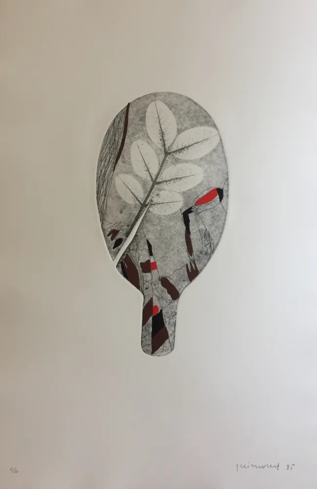 Gravura Guinovart - Fulles 8