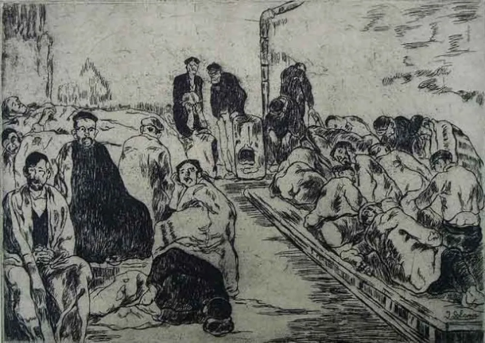 Água-Forte Gutiérrez Solana  - Casa de dormir