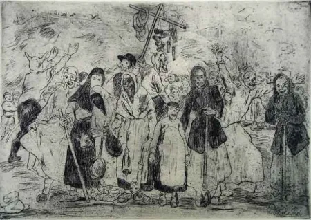 Água-Forte Gutiérrez Solana  - Entierro de la sardina