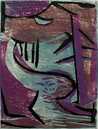 Xilogravura Haas - Winding River