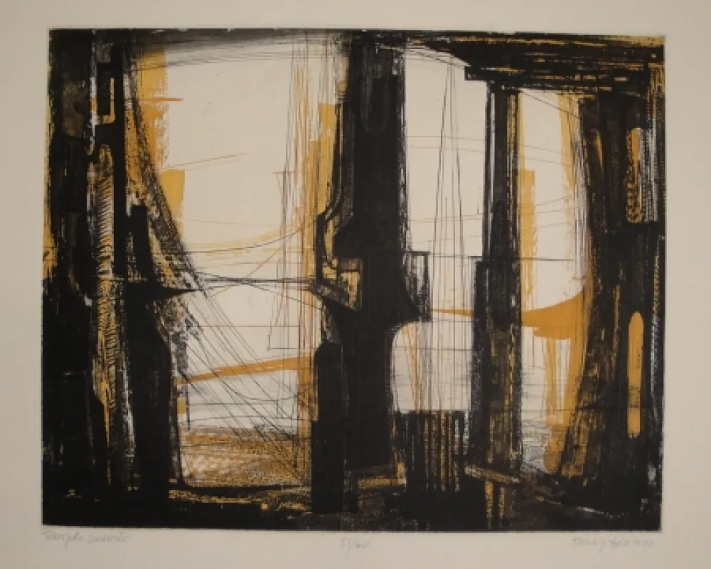 Água-Forte Haass - Temple déserté