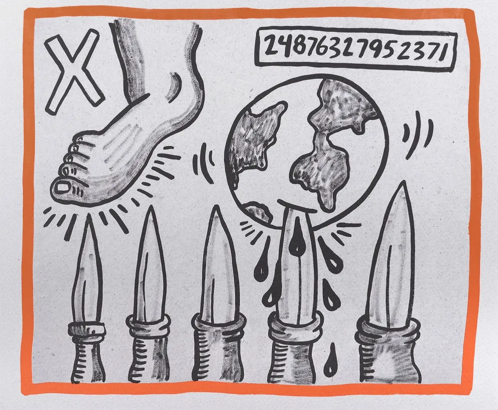 Litografia Haring - Against all Odds, 1990