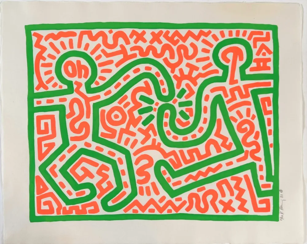 Xilogravura Haring - Untitled