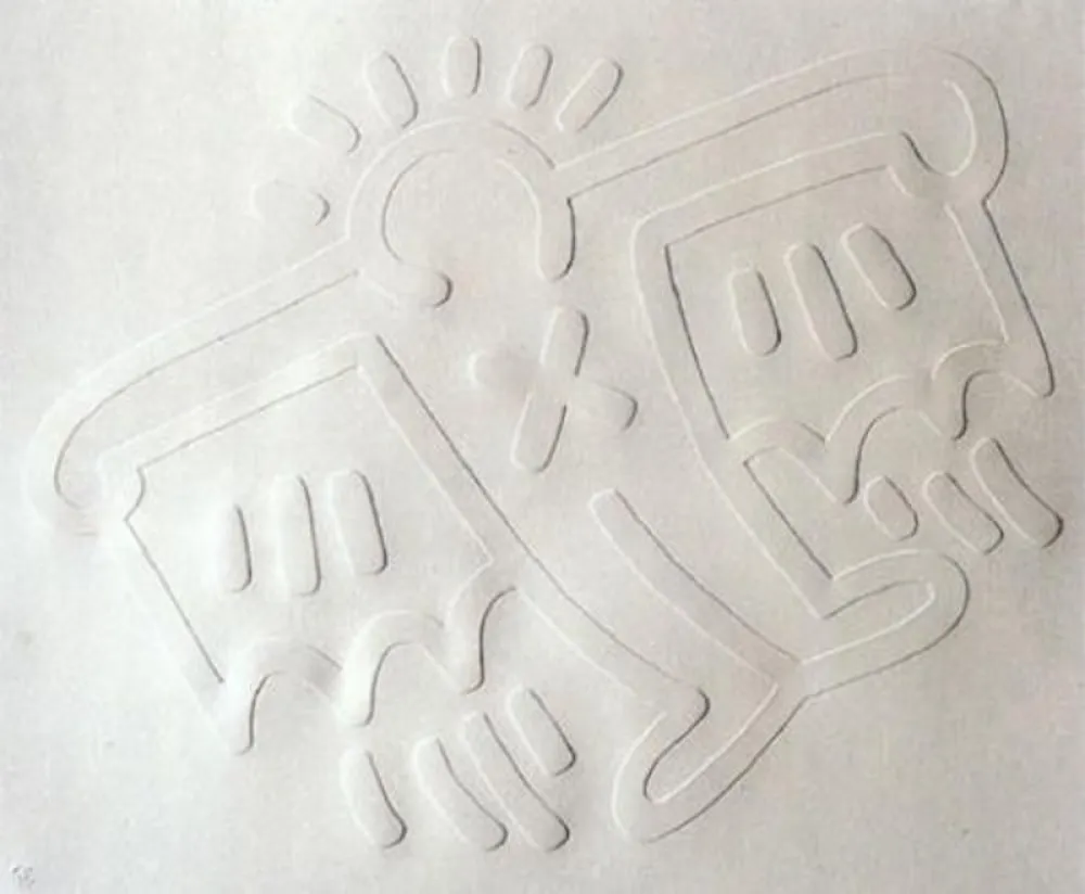 Serigrafia Haring - White Icons: Batman