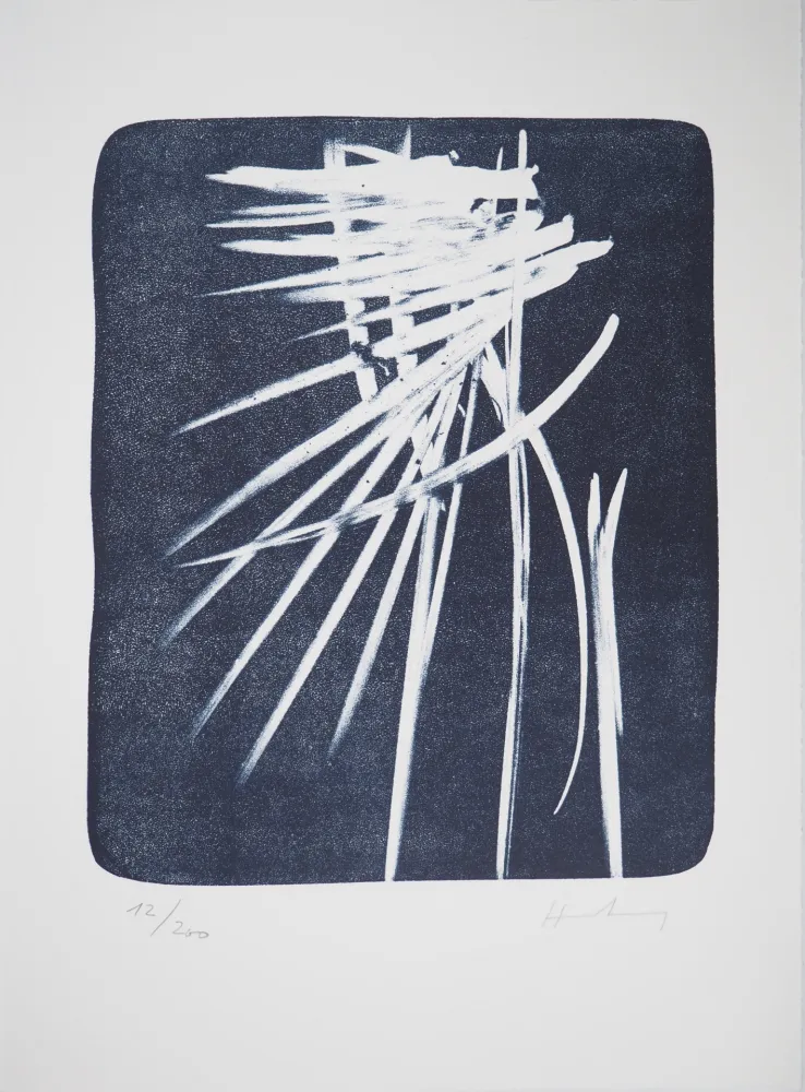 Litografia Hartung - Eclair dans le cie