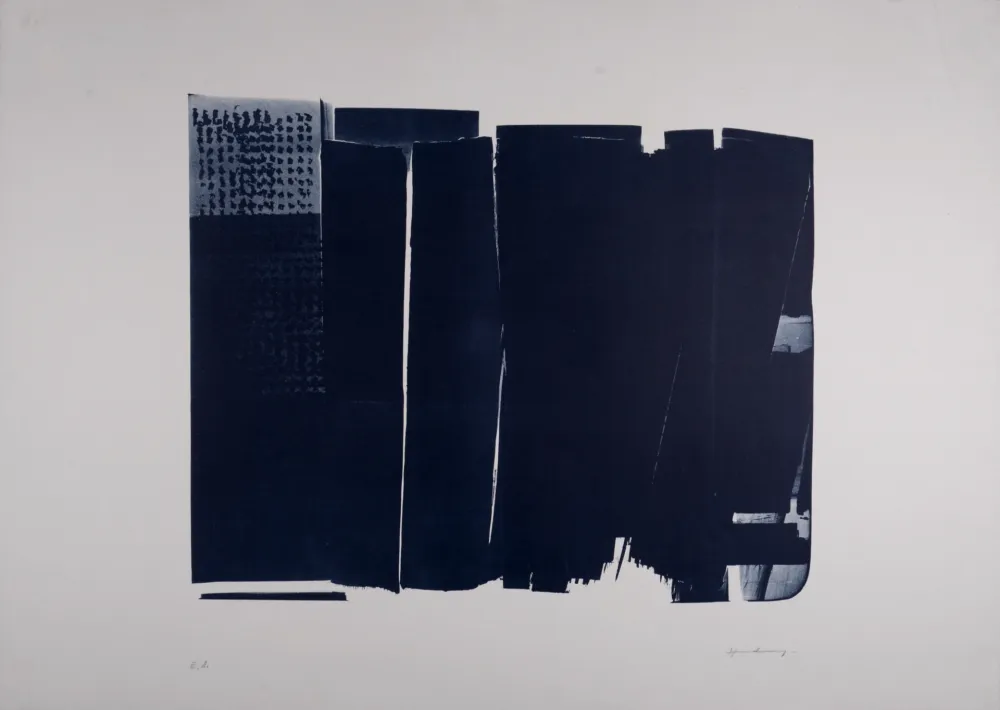 Litografia Hartung - L-16, 1973 - Extra large original lithograph (Hand-signed!)