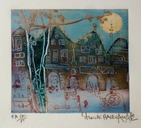 Gravura Hasegawa - Regard sur Frankfort 