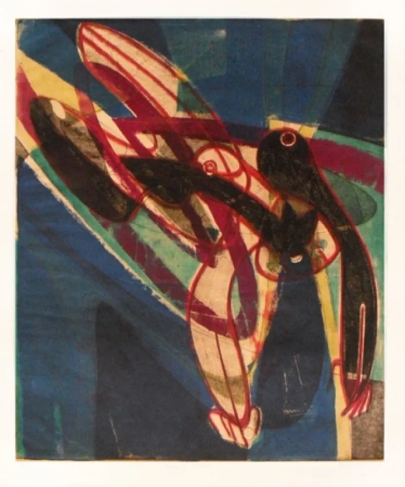 Gravura Hayter - Falling figure