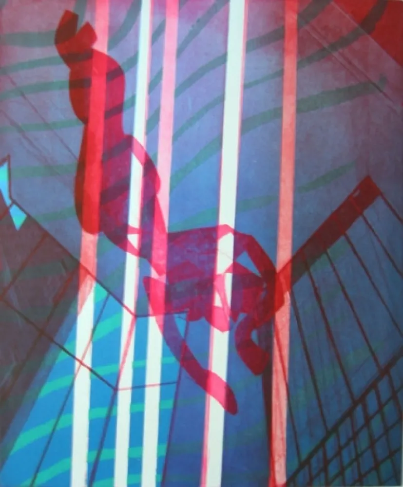 Gravura Hayter - Indoor swimmer