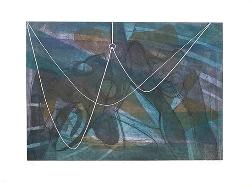 Gravura Hayter - La noyée