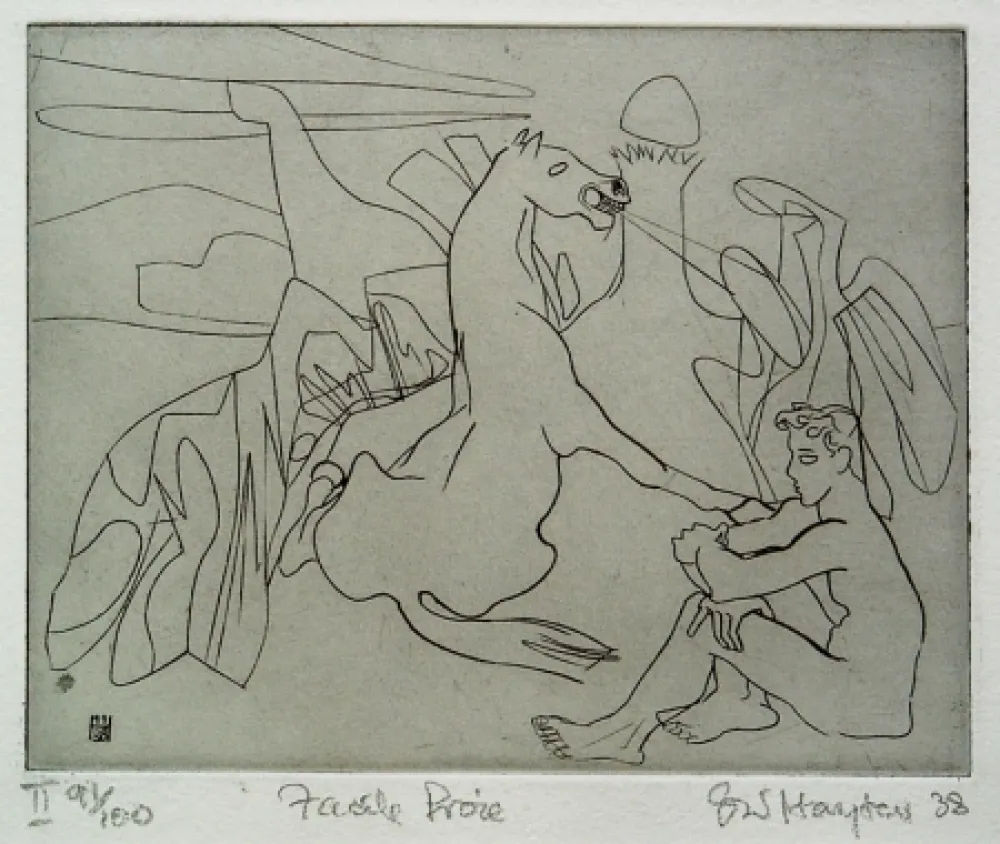 Água-Forte Hayter - Untitled (Facile Proie)