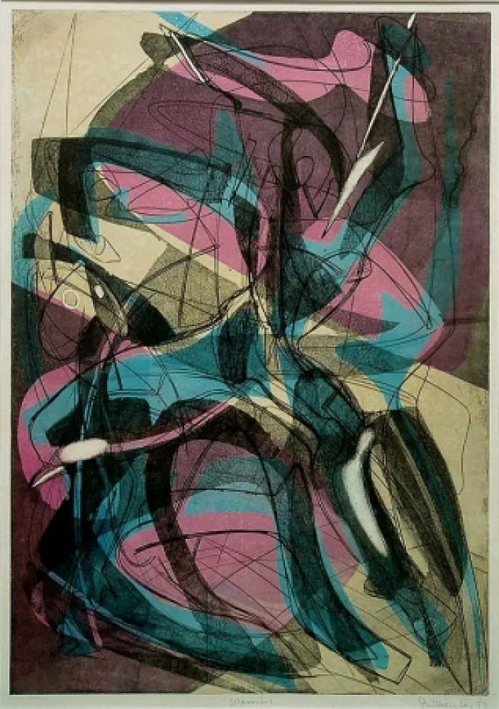 Água-Forte Hayter - Warriors (Guerriers)