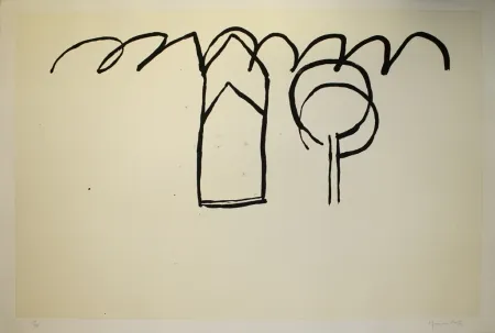 Água-Tinta Hernandez Pijuan - Cases i arbres 1