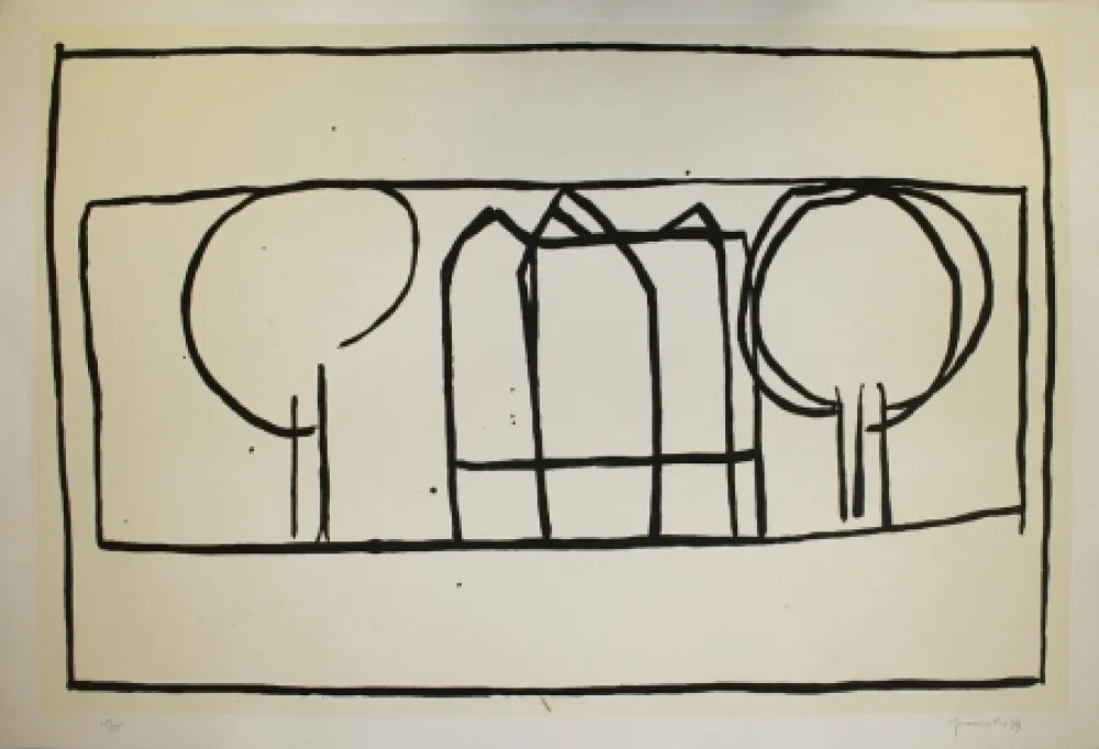 Água-Tinta Hernandez Pijuan - Cases i arbres 2