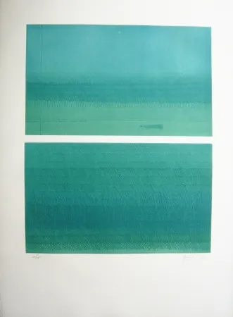 Gravura Hernandez Pijuan - Doble paisatge