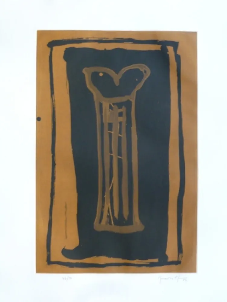 Água-Tinta Hernandez Pijuan - Gerro ocre