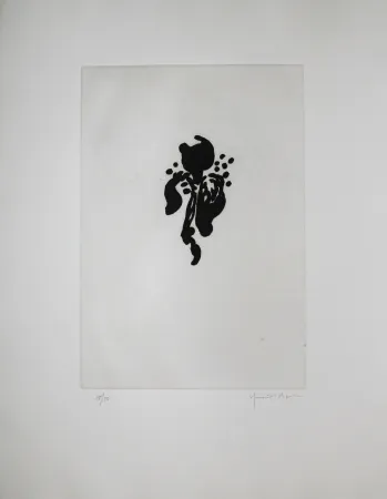 Água-Tinta Hernandez Pijuan - Iris negre I (Black Iris I)