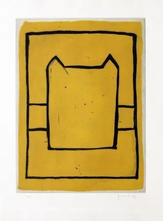 Gravura Hernandez Pijuan - La casa desde la que se divisa el campo II