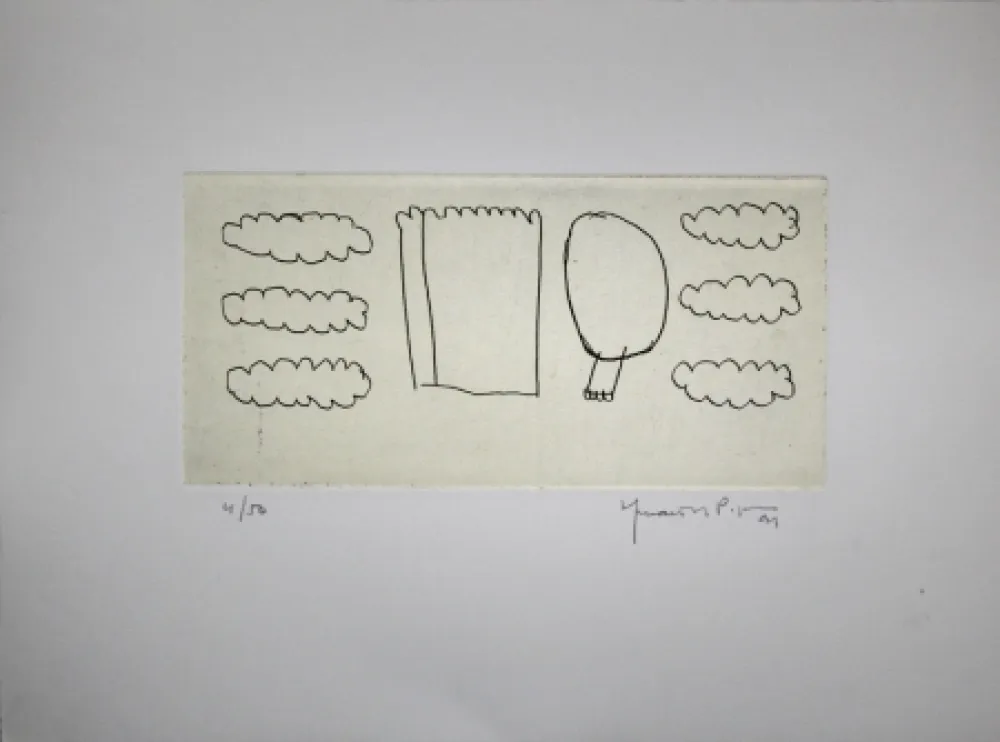 Gravura Hernandez Pijuan - Memòria de la Segarra V