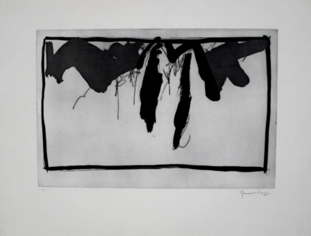 Água-Forte E Água-Tinta Hernandez Pijuan - Paisatge amb xiprers II / Landscape with Cypresses II